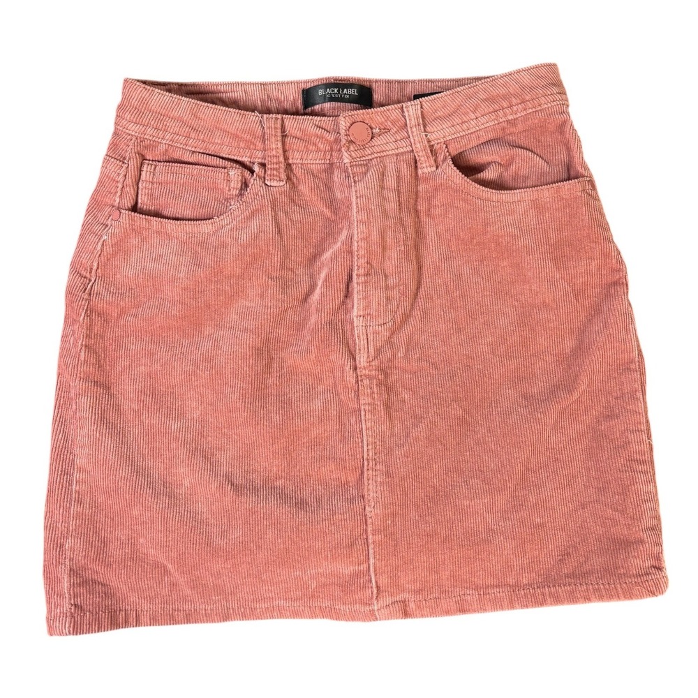 Black Label C'est Toi Pink Corduroy Mini Skirt CTB326CSK Womens Size M